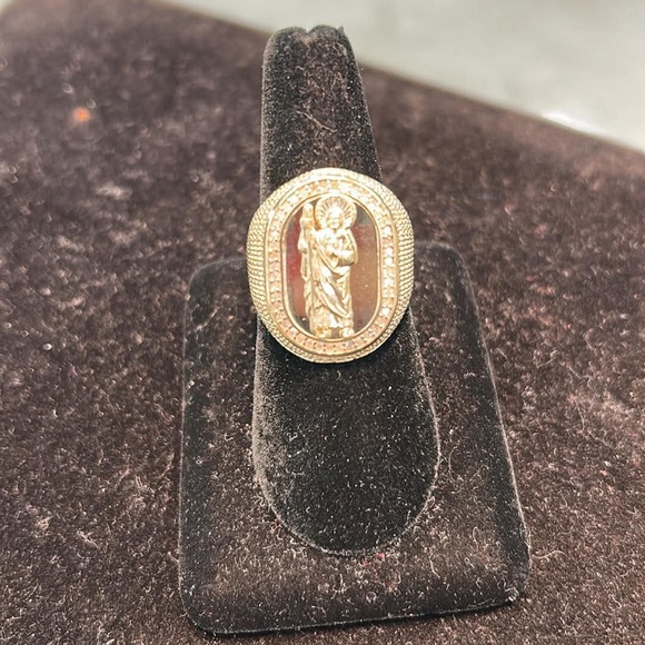 Gold Religious Icon Ring - Picture 2 of 2